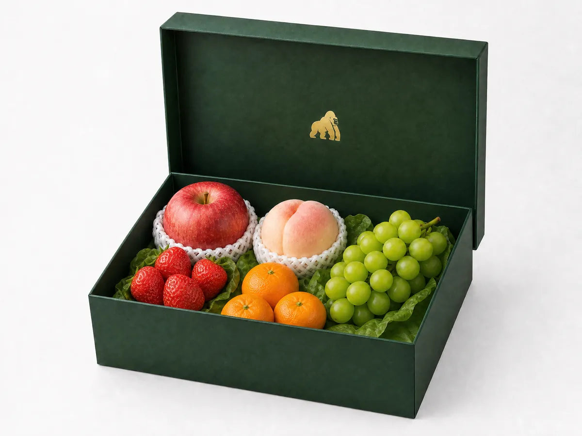 Green Gorilla Fruits Entry Plus tier gift box with balanced fruit selection